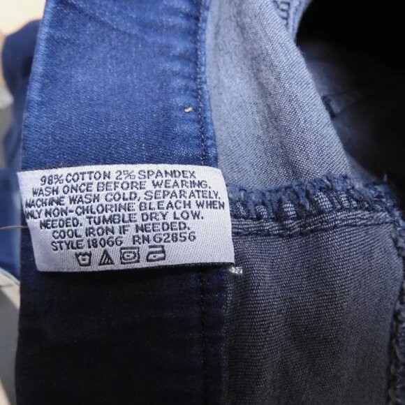 Zeza B by Hue Midnight Rinse Shredded Denim Skimmer Leggings Size Small ZL18066 - Picture 2 of 8